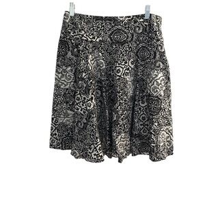 LRL Cotton Black & White flare  Skirt 6P